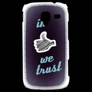 Coque Samsung Galaxy Ace 2 In Like We trust Bleu ZG