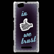 Coque Sony Xperia M In Like We trust Bleu ZG