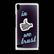 Coque Huawei Ascend P6 In Like We trust Bleu ZG