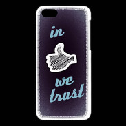 Coque iPhone 5C In Like We trust Bleu ZG