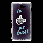 Coque Sony Xperia M2 In Like We trust Bleu ZG