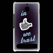 Coque Sony Xperia E1 In Like We trust Bleu ZG