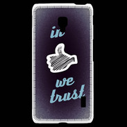 Coque LG F6 In Like We trust Bleu ZG