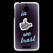 Coque HTC Desire 510 In Like We trust Bleu ZG