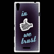 Coque Sony Xperia T3 In Like We trust Bleu ZG