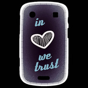 Coque Blackberry Bold 9900 In Love We trust Bleu ZG