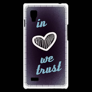 Coque LG Optimus L9 In Love We trust Bleu ZG