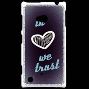 Coque Nokia Lumia 720 In Love We trust Bleu ZG