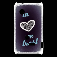 Coque Sony Xperia Typo In Love We trust Bleu ZG