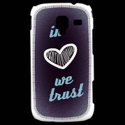 Coque Samsung Galaxy Ace 2 In Love We trust Bleu ZG