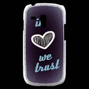 Coque Samsung Galaxy S3 Mini In Love We trust Bleu ZG