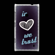 Coque Nokia Lumia 520 In Love We trust Bleu ZG