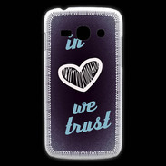 Coque Samsung Galaxy Ace3 In Love We trust Bleu ZG