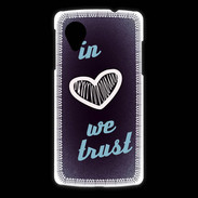 Coque LG Nexus 5 In Love We trust Bleu ZG