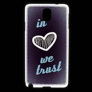 Coque Samsung Galaxy Note 3 In Love We trust Bleu ZG