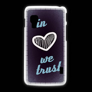 Coque LG L5 2 In Love We trust Bleu ZG