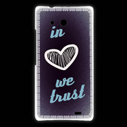 Coque Huawei Ascend Mate In Love We trust Bleu ZG