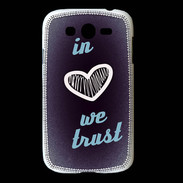 Coque Samsung Galaxy Grand In Love We trust Bleu ZG