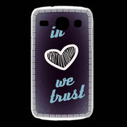 Coque Samsung Galaxy Core In Love We trust Bleu ZG