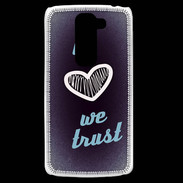 Coque LG G2 Mini In Love We trust Bleu ZG