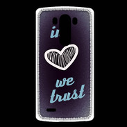 Coque LG G3 In Love We trust Bleu ZG