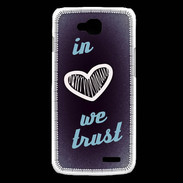 Coque LG L90 In Love We trust Bleu ZG