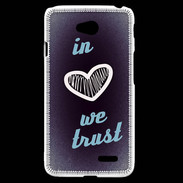 Coque LG L70 In Love We trust Bleu ZG