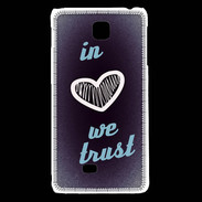 Coque LG F5 In Love We trust Bleu ZG