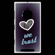 Coque Nokia Lumia 830 In Love We trust Bleu ZG