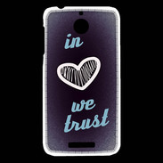 Coque HTC Desire 510 In Love We trust Bleu ZG
