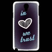 Coque Samsung Galaxy Note 3 Light In Love We trust Bleu ZG