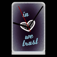 Pendule de bureau In Love We trust Bleu ZG