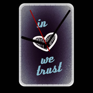 Grande pendule murale In Love We trust Bleu ZG