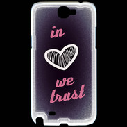 Coque Samsung Galaxy Note 2 In Love We trust Rouge ZG