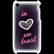 Coque iPhone 3G / 3GS In Love We trust Rouge ZG