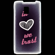 Coque LG P990 In Love We trust Rouge ZG