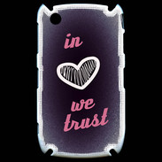 Coque Blackberry 8520 In Love We trust Rouge ZG