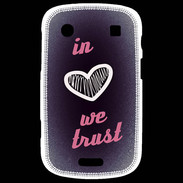 Coque Blackberry Bold 9900 In Love We trust Rouge ZG