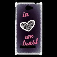 Coque HTC Windows Phone 8S In Love We trust Rouge ZG