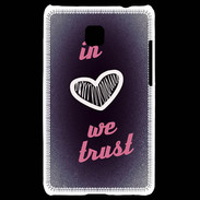 Coque LG Optimus L3 II In Love We trust Rouge ZG