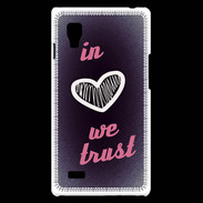 Coque LG Optimus L9 In Love We trust Rouge ZG