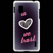Coque LG Optimus G In Love We trust Rouge ZG