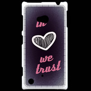 Coque Nokia Lumia 720 In Love We trust Rouge ZG