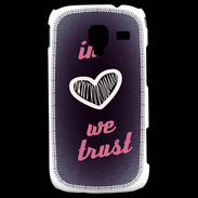 Coque Samsung Galaxy Ace 2 In Love We trust Rouge ZG