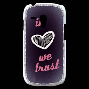 Coque Samsung Galaxy S3 Mini In Love We trust Rouge ZG