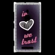 Coque Nokia Lumia 925 In Love We trust Rouge ZG