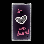 Coque Nokia Lumia 520 In Love We trust Rouge ZG