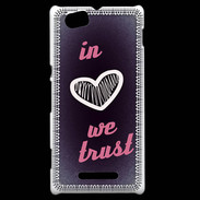 Coque Sony Xperia M In Love We trust Rouge ZG