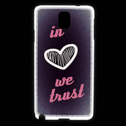 Coque Samsung Galaxy Note 3 In Love We trust Rouge ZG