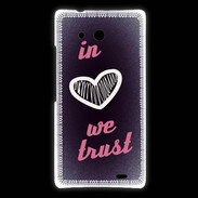 Coque Huawei Ascend Mate In Love We trust Rouge ZG
